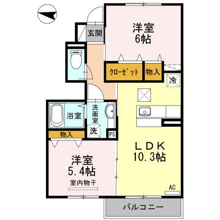 みつばち Ⅱの間取り