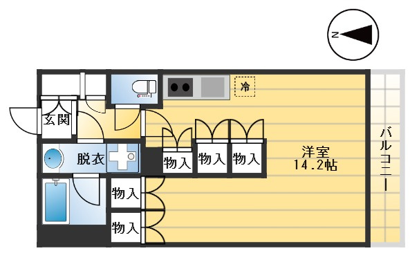 アパートメンツ江坂の間取り