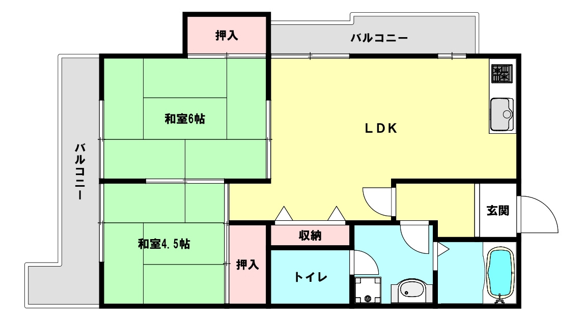 ヴィラ新多聞の間取り