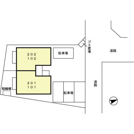 クレセントコートの区画図