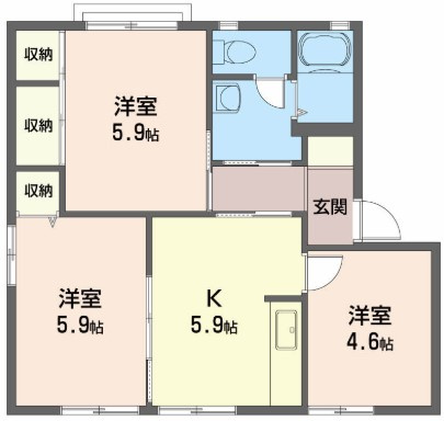 【間取り】 | シャルマン別宮 I棟