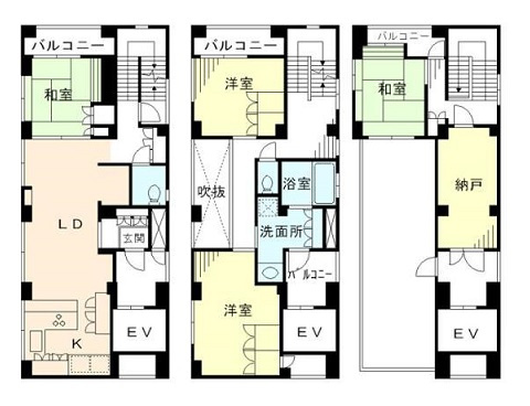 中央区日本橋小舟町の賃貸マンションの間取り