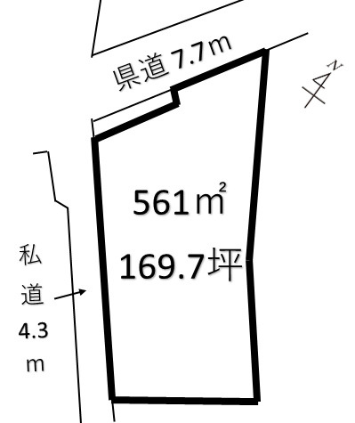 【土地図】 | 熊谷市玉井 750万 土地