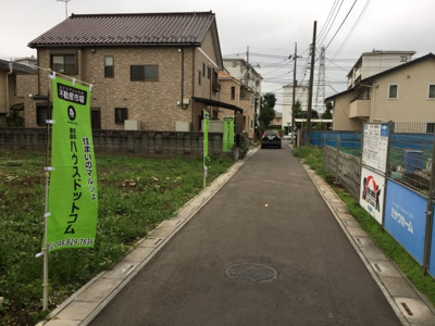 【前面道路含む現地写真】 | 新築分譲住宅　上尾市上　桶川駅17分　敷地39坪