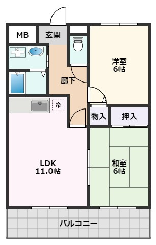 【間取り】 | サンハイツ新芦屋