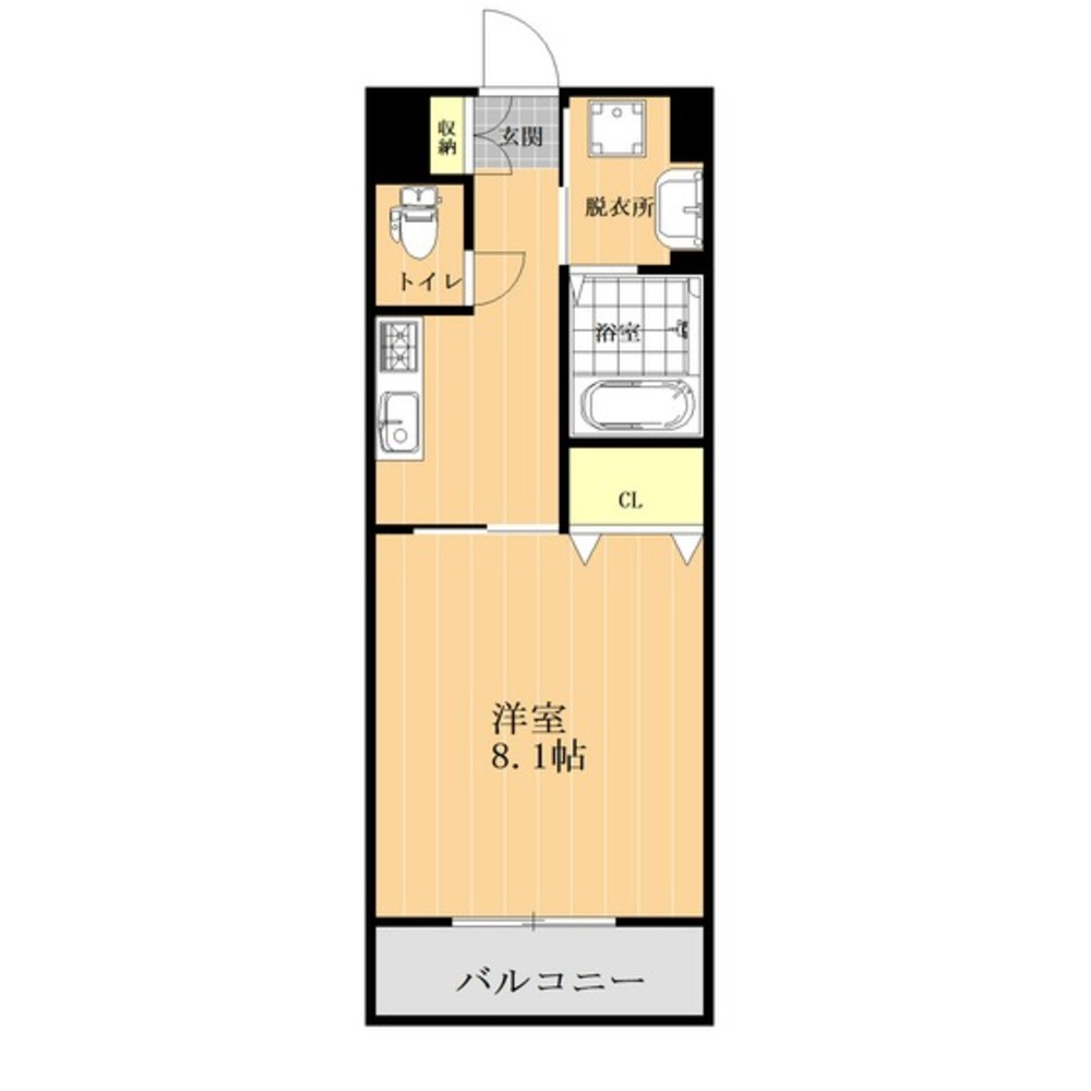 熊本市中央区新大江１丁目の賃貸マンションの間取り
