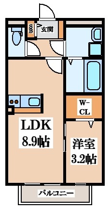 【間取り】 | グレイス奥林Ｂ