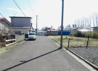 【前面道路含む現地写真】 | 能代市河戸川中谷地・売地