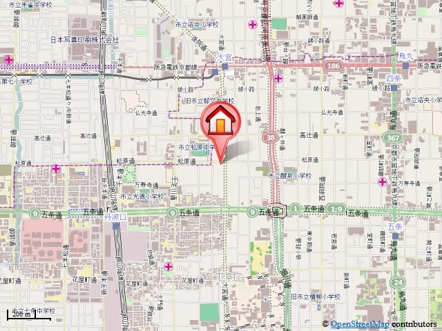 グランドパレス大宮五条の地図