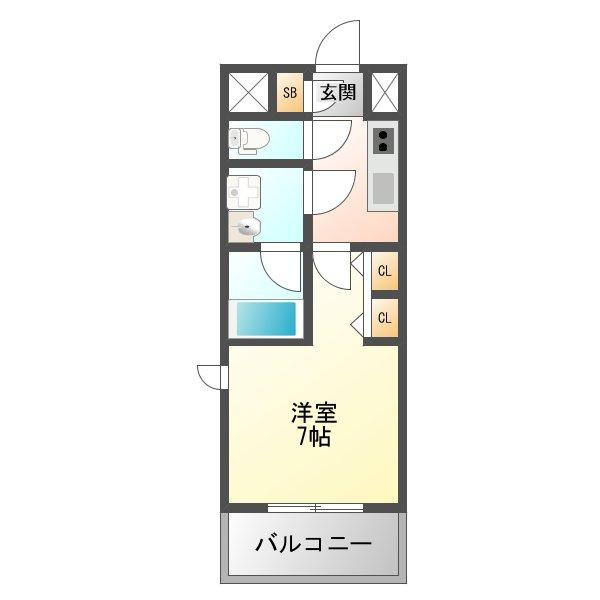 大阪市淀川区三国本町３丁目の賃貸マンションの間取り