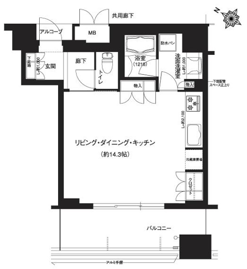 【間取り】 | ジオグランデ梅田