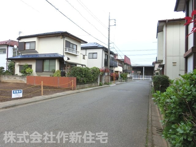 八千代市大和田新田　売地　約４７坪　建築条件なしの前面道路含む現地写真|南西側６．８ｍ公道面につき開放的・陽当り良好
