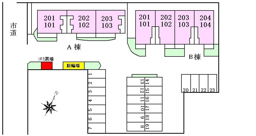 エトワールAの区画図