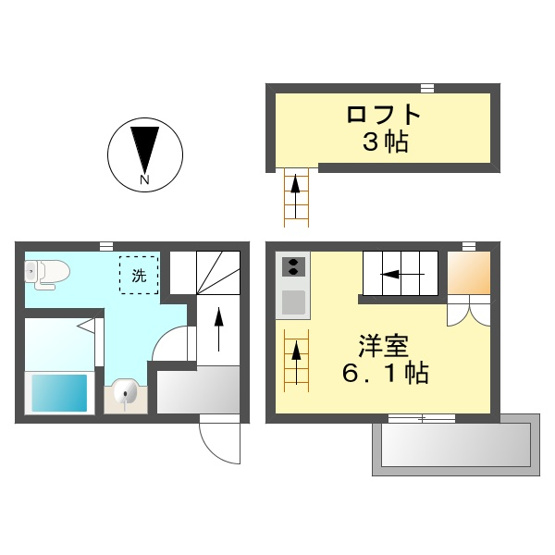 【間取り】 | アースクエイク上条B棟 | お問合せはなご家おもてなし不動産へ。アースクエイク上条B棟 
