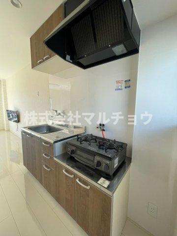 ハイツ伸城のキッチン|コンパクトなキッチンで掃除もラクラク