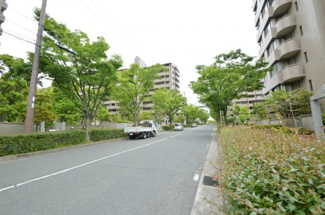 【周辺】 | 歩道が植栽で区切られており安全性が高まります。