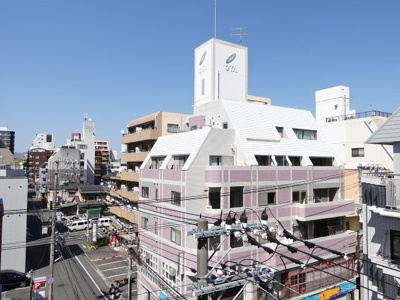 【展望】 | 十日市ガーデンハイツ | バルコニーから広島城方面の景色