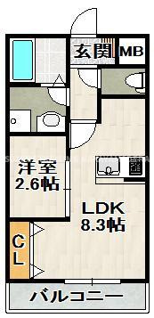 ONLYONE宝塚の間取り