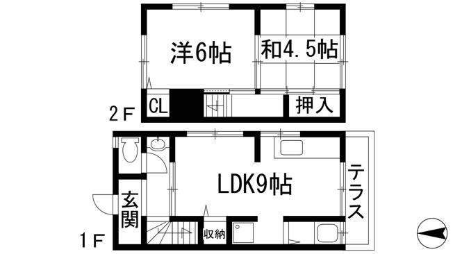 【間取り】 | 前田景利貸家8丁目