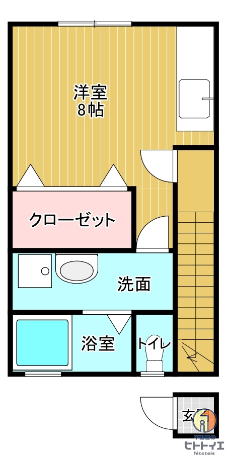 サンマリノ龍ケ原の間取り|1Rです