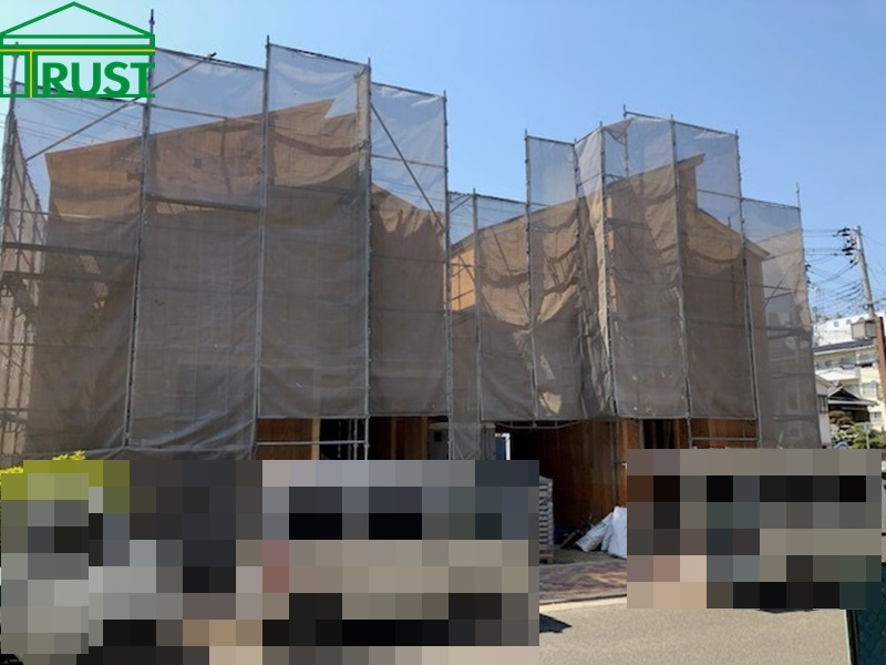 明石市天文町新築戸建てA棟の外観|北側からの正面写真です、道路幅員がゆったりとしてお車も停めやすいです。詳細はキダ迄090-9277-1762お気軽にどうぞ。