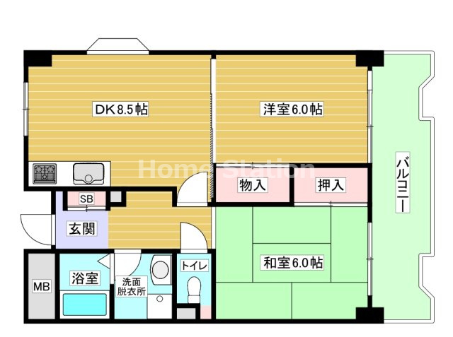 【間取り】 | デュオ玉川