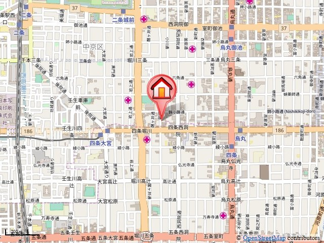 アスヴェル京都四条の地図
