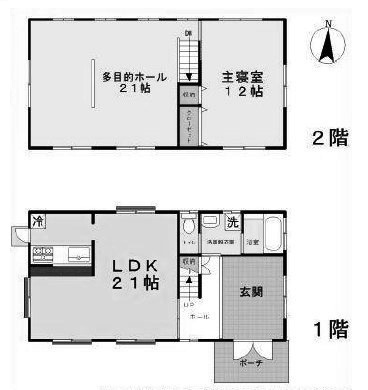 川越市下広谷中古戸建の間取り