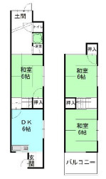 【間取り】 | 福万寺町3丁目戸建て | ★３DK★