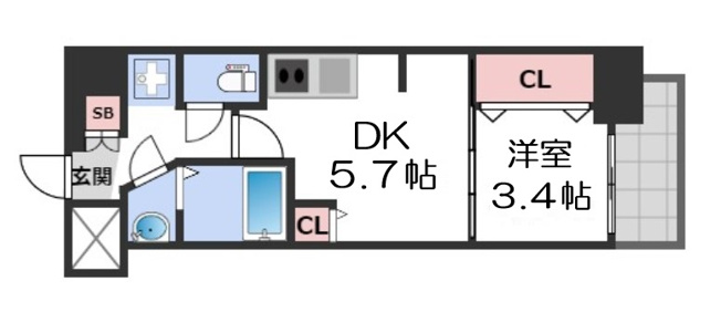 【間取り】 | ラシュレエグゼ夕陽丘