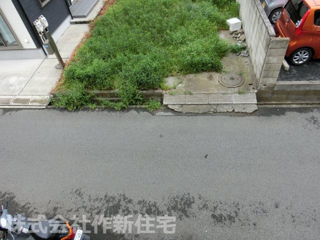 八千代市八千代台東１丁目　売地　の前面道路含む現地写真|南西側４．５ｍ道路面