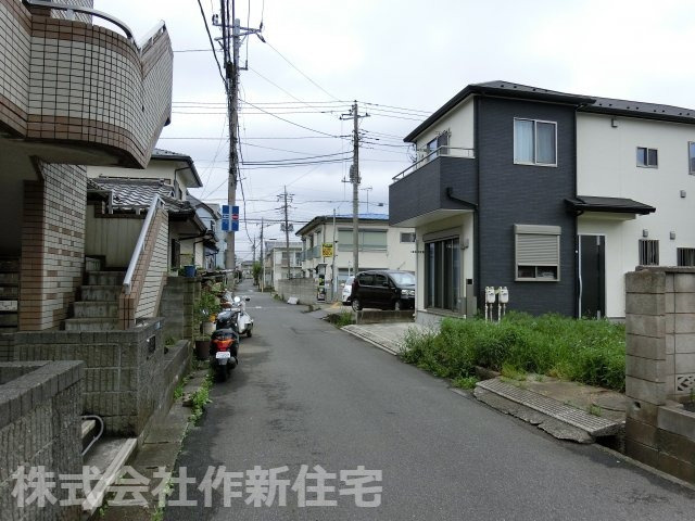 八千代市八千代台東１丁目　売地　の前面道路含む現地写真|南西側４．５ｍ道路