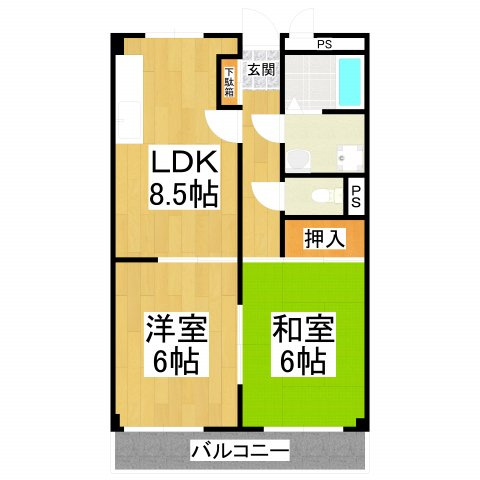 【間取り】 | サンハイツ今熊