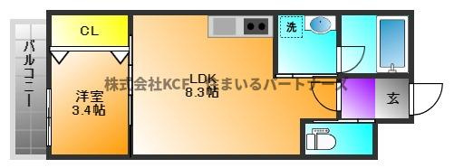 ラルヴェール試験場前Ⅰの間取り