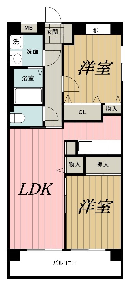 エスポワール蘇我の間取り