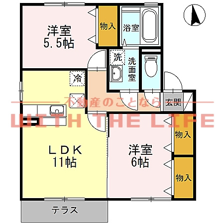 クレセントコート【キャッシュバック対象】の間取り