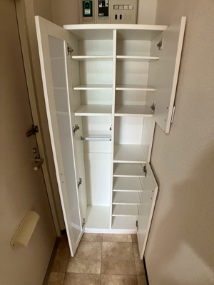 【玄関】 | ミングルAP.栗谷一番館 | シューズボックス付きで玄関もキレイに片付きますね！お客様もスムーズにお出迎えできますね♪