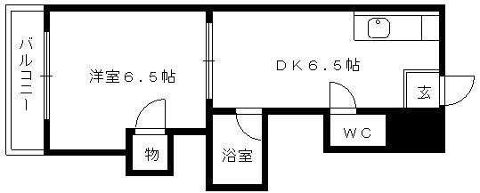 メゾンド梨花の間取り|実際の間取りは反転です