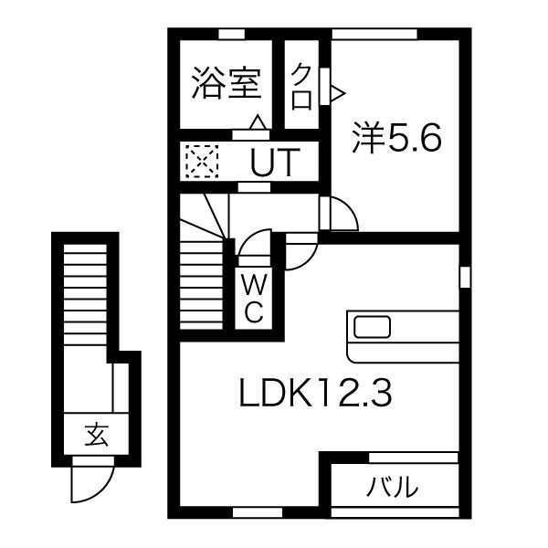 テゾーロ下太田D棟の間取り
