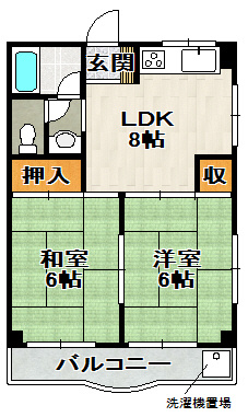 ＴＯＨＯマンション第２の間取り