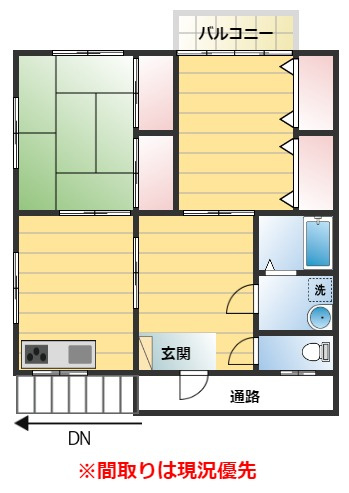 Мハイツ黒崎Ａ棟の間取り