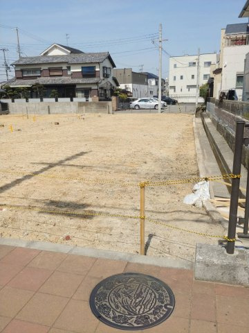 Freerife口田中Ⅱ　1号地の前面道路含む現地写真