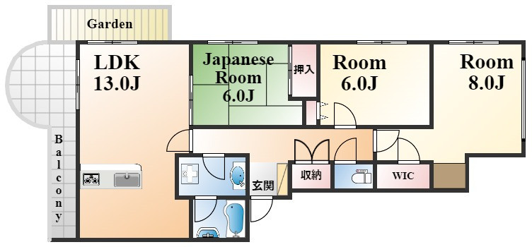 プラザ森北の間取り