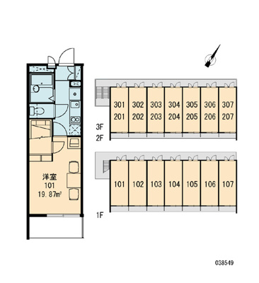 【区画図】 | レオパレスゆめ咲
