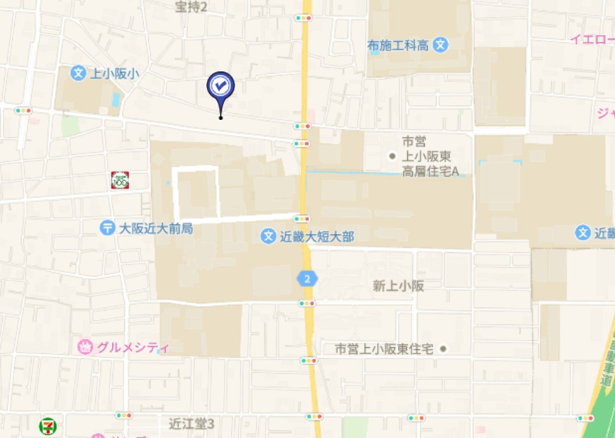 ブライト近大前 ( 近畿大学 一人暮らし )の地図