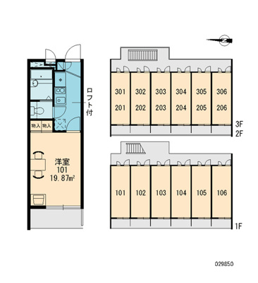 【区画図】 | レオパレスプレステージ三津屋
