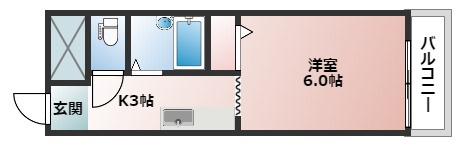 広島市西区天満町の賃貸マンションの間取り