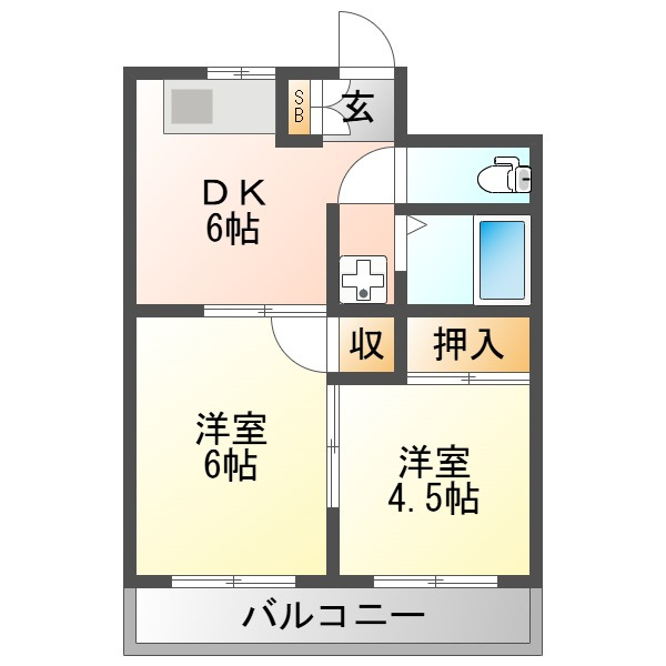 タクティ三津屋の間取り