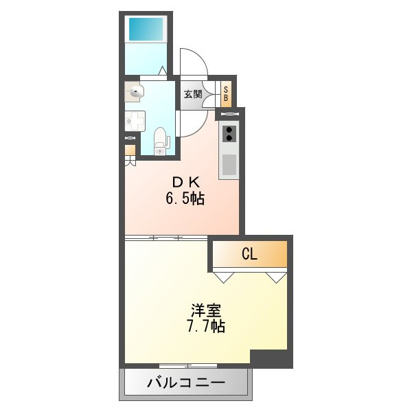 大阪市淀川区木川西４丁目の賃貸マンションの間取り