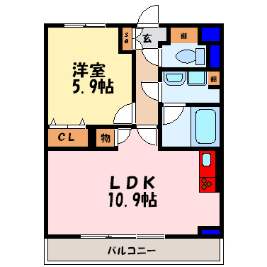 メゾンハナミズキ豊中の間取り